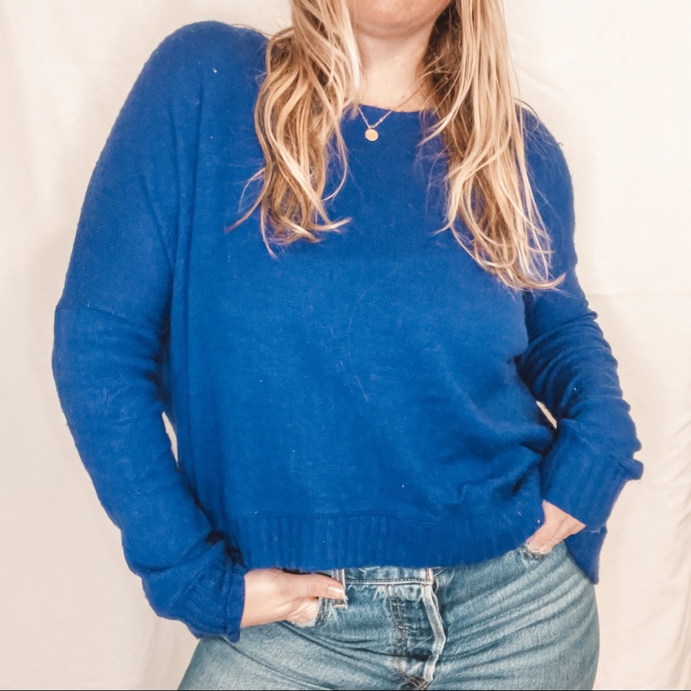 Heather by Bordeaux Oversized Hi-Low Long Sleeve Zip-Back Sweater